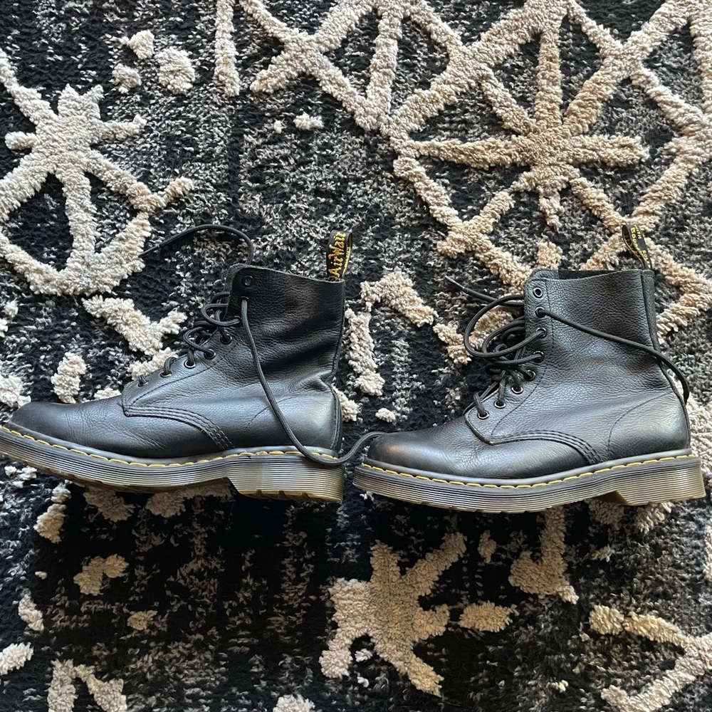 Black Leather Dr. Marten Boots.